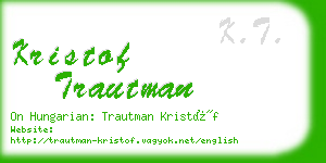 kristof trautman business card